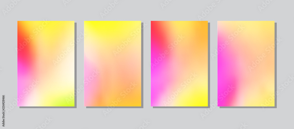 Screen gradient set with modern abstract backgrounds.