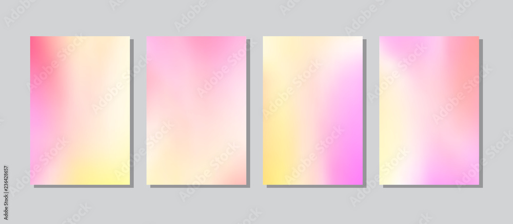 Fototapeta premium Screen gradient set with modern abstract backgrounds.