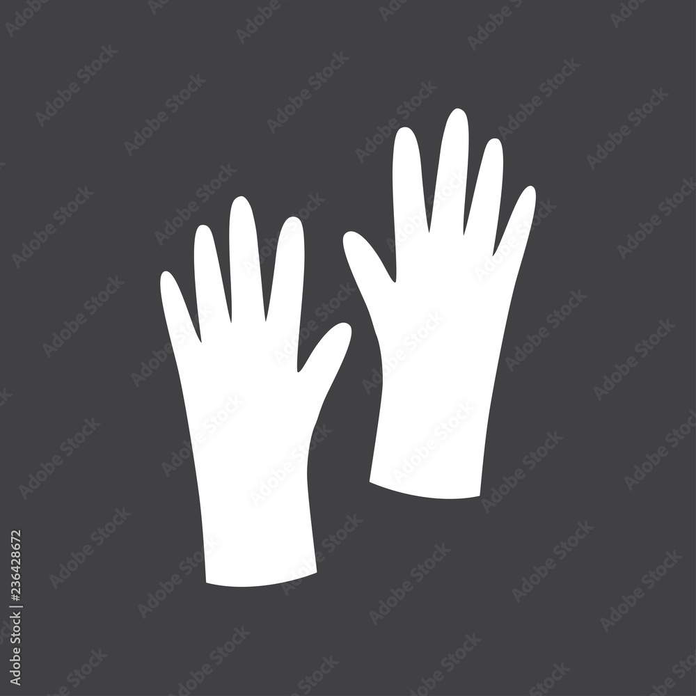 Fototapeta premium Gloves icon vector