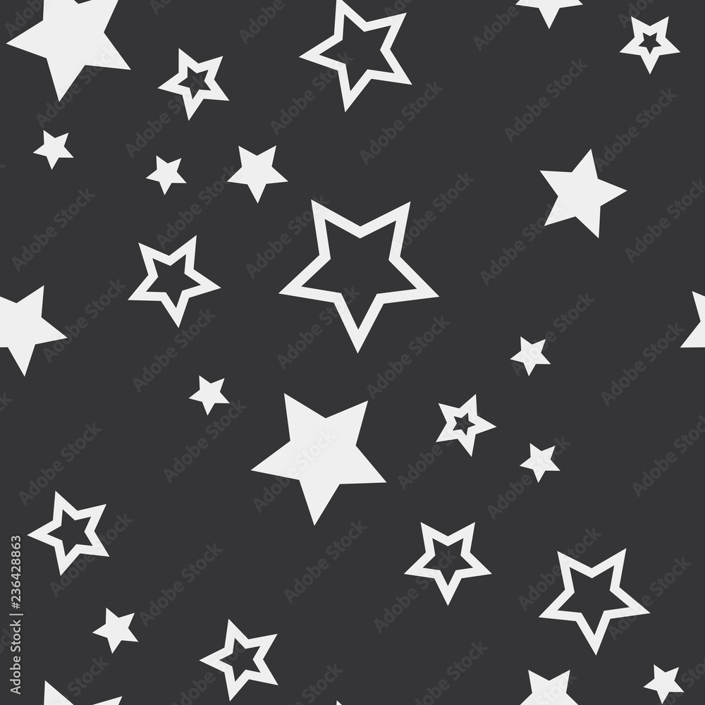 Holiday seamless pattern with falling stars. Vector illustration Holiday seamless pattern with falling stars. Vector illustration