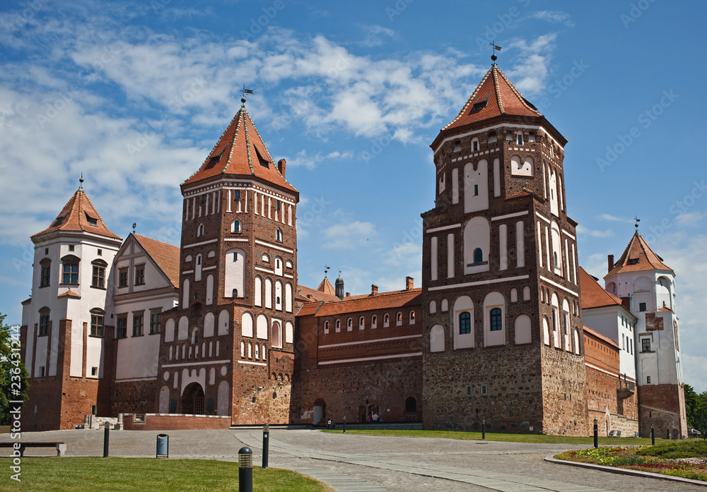 Mir Castle in the urban village of Mir, Grodno region, Belarus Mir Castle in the urban village of Mir, Grodno region, Belarus