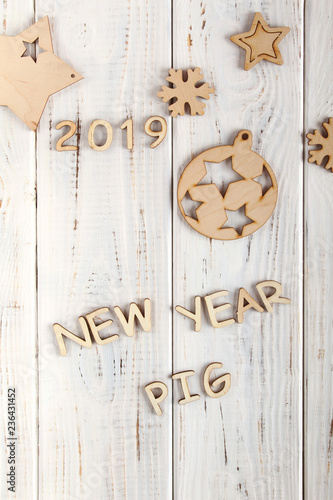 New Year 2019. Year of the pig