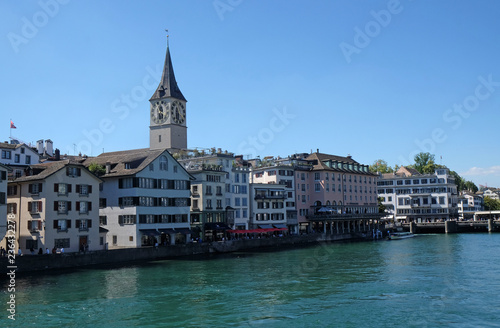 Panorama view of historic city center of Zurich, Switzerland