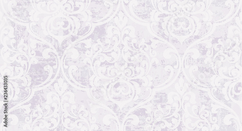 Fototapeta Naklejka Na Ścianę i Meble -  Vintage decor ornamented pattern Vector. Victorian texture. decorative design. Light pink powder color decors