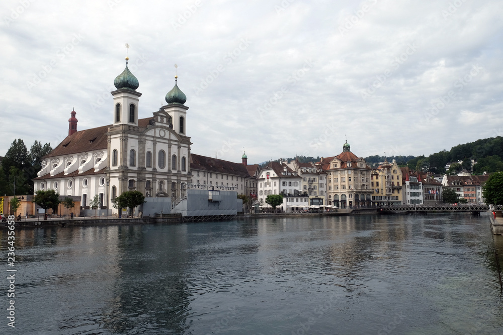 Fototapeta premium Jesuit church of St. Francis Xavier in Lucerne, Switzerland