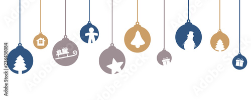 christmas tree ball decoration with winter motives vector illustration EPS10