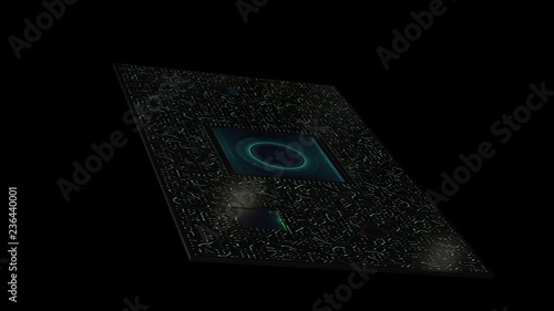Abstract Animated Circuit Board Padlock Protected 2.mov