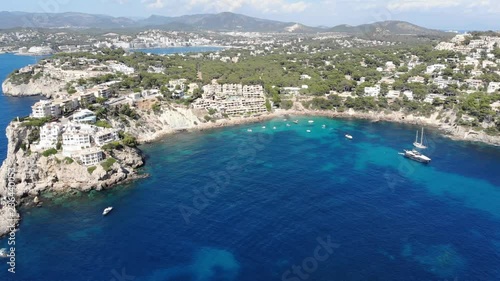 Aerial view, Flight over Islas Malgrats and the Santa Ponca area, Mallorca, Spain photo