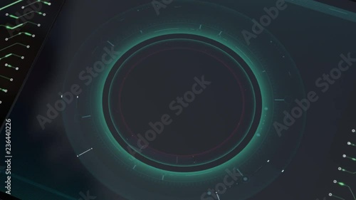 Abstract Animated Circuit Board Padlock Protected 4.mov