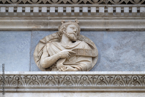 Prophet Josephus, relief on the portal of the Cathedral of Saint Lawrence in Lugano, Switzerland