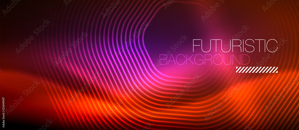 Neon glowing lines, magic energy space light concept, abstract background wallpaper design Neon glowing lines, magic energy space light concept, abstract background wallpaper design