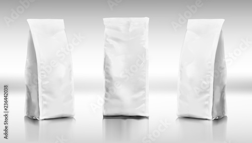 Set Of Realistic Plastic Food Tall Bags