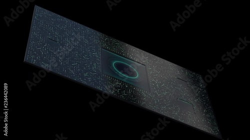 Abstract Animated Circuit Board Padlock Protected 1.mov