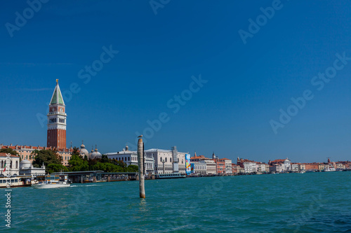 View of the Riva degli Schiavoni on a sunny day. Venice, Italy.