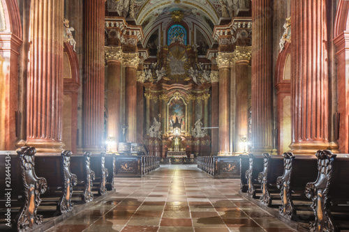 Poznan / Poland - baroque interior of the Parish Church 