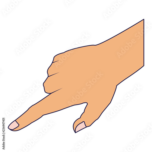 Hand pointing down