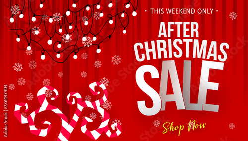 After christmas sale banner