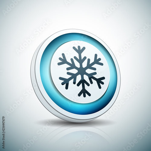 Snowflake button illustration