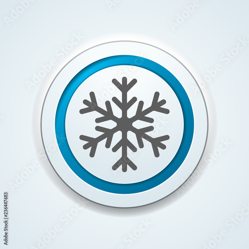 Snowflake button illustration