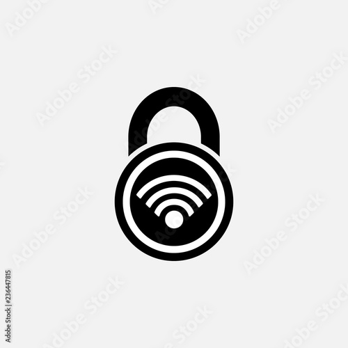 Smart lock icon. Smart home concept symbol design. Stock - Vector illustration can be used for web.