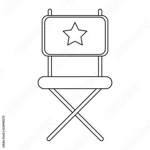 Cinema directors chair black and white