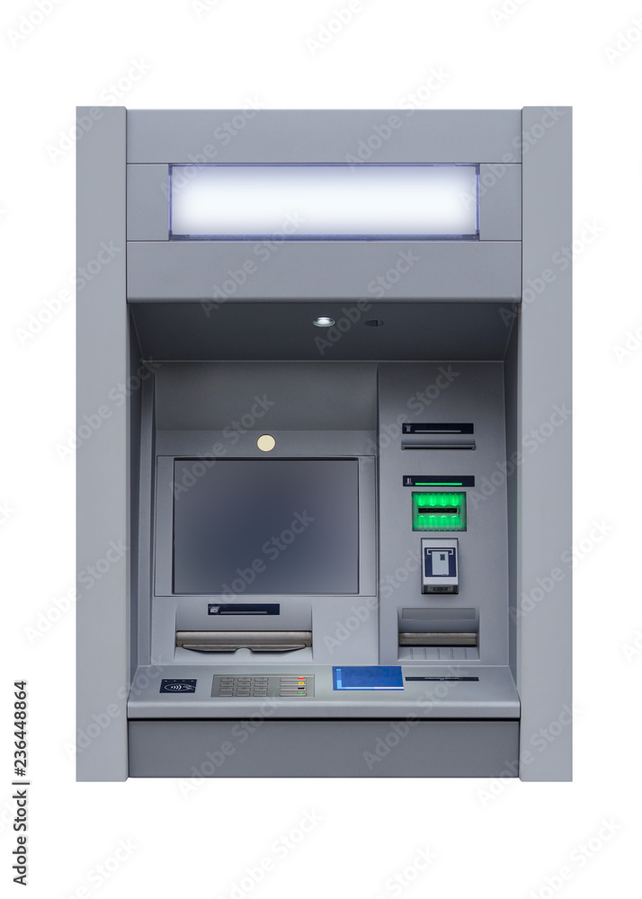 ATM machine isolated on white background ATM machine isolated on white background