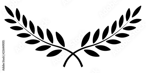 olive branch, Laurel wreath, vector winner award symbol, sign victory and wealth in the Roman Empire