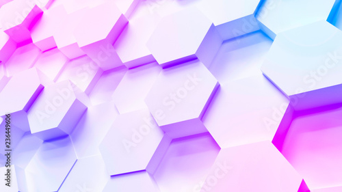 multi color technology hexagon pattern background