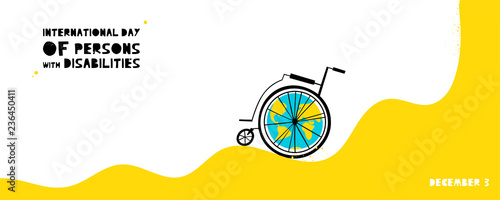 Wheelchair flat hand drawn vector illustration