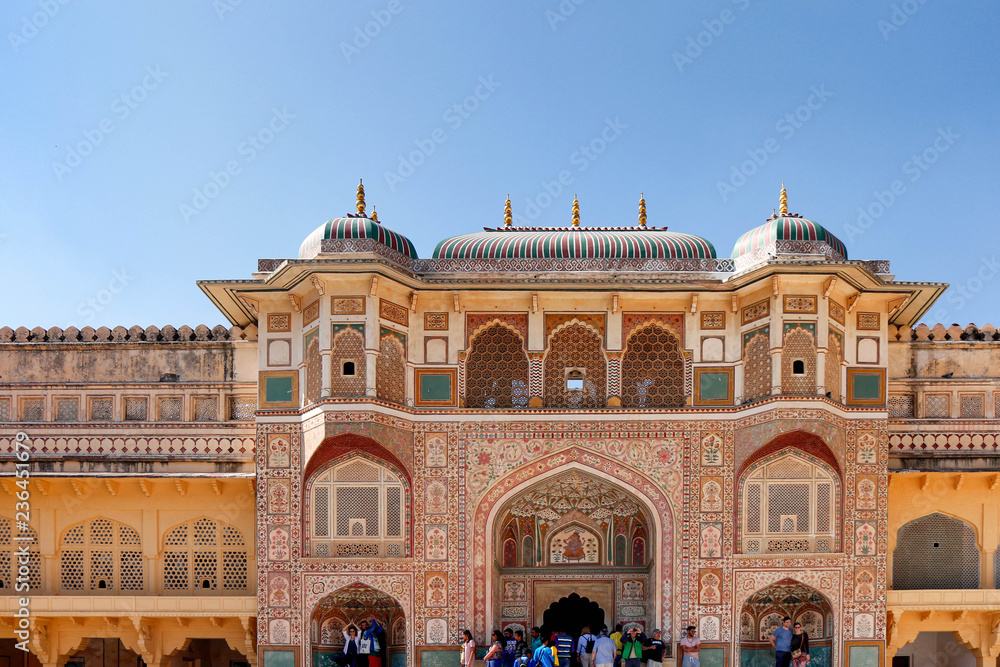 Naklejka premium amber fort and palace in jaipur india