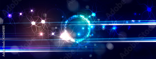 Abstract tech background. Futuristic technology interface
