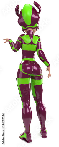 Girl in a space suit