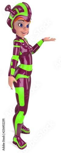 Girl in a space suit