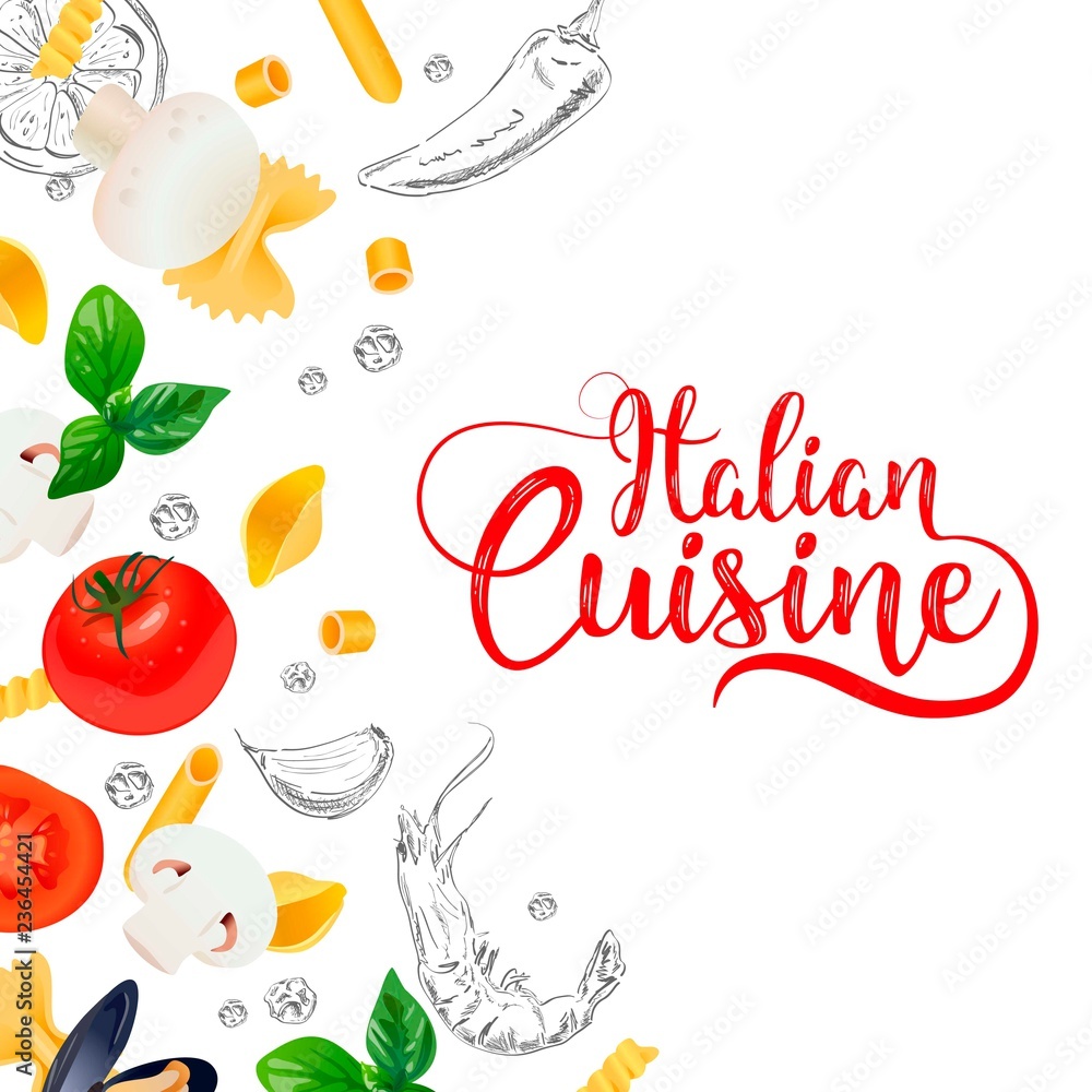 Italian cuisine background.