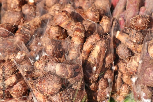 organic taro at street food