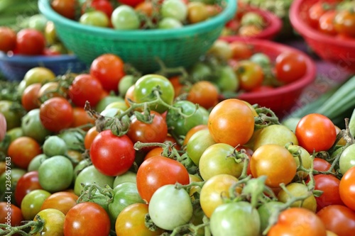 Fresh tomatoes in market