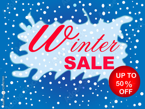 Happy Winter Sale promotion advertsement background for marketing