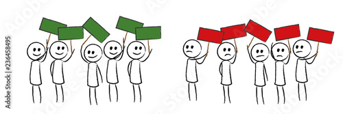 verschiedene Parteien Personen Entscheidung