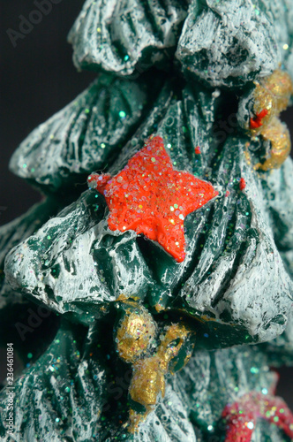Картината върху платно Asterisk on christmas tree Shallow depth of field