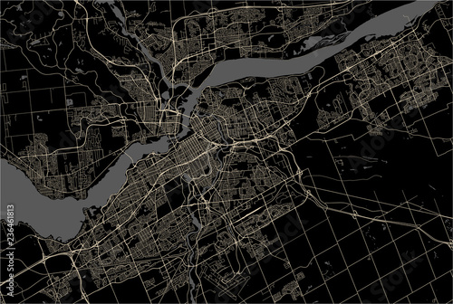Tablou pe pânză Map of the city of Ottawa, Ontario, Canada
