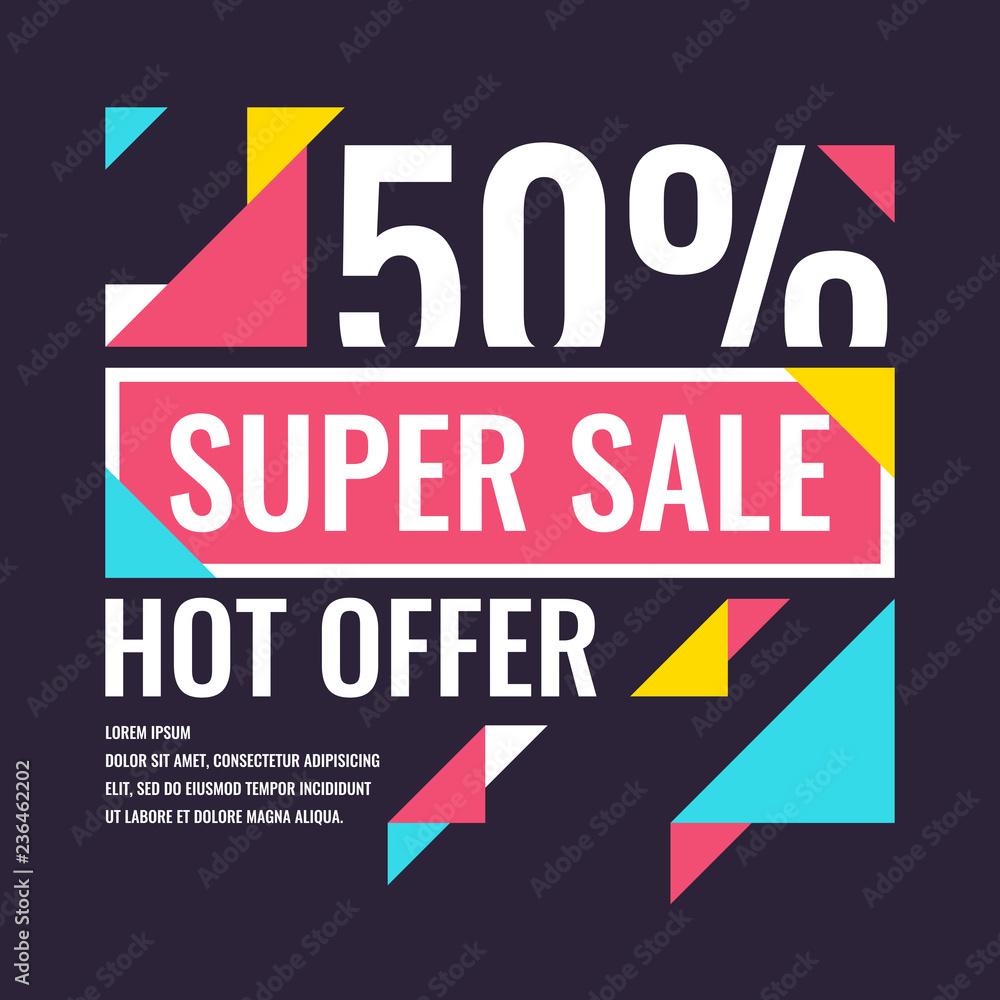 Vector banner sales and discounts