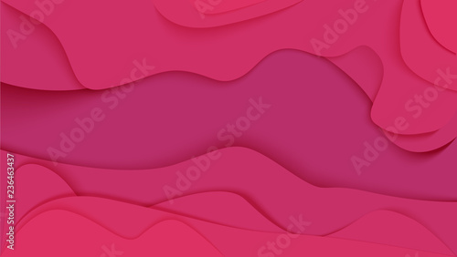 3d paper abstract illustration. Pink background. Vector design layout for banners presentations, flyers, posters and invitations.