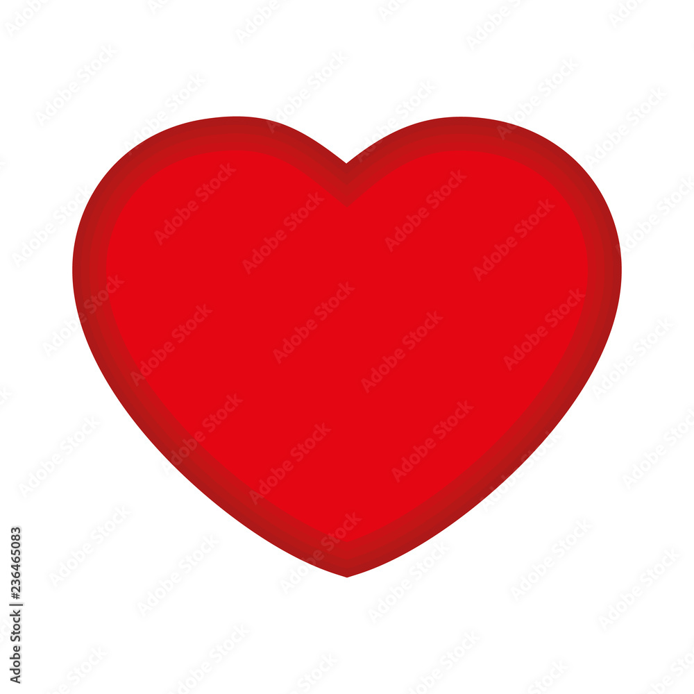 Heart. Icon in 3D. Holiday Valentine's day. Vector illustration isolated on white background Heart. Icon in 3D. Holiday Valentine's day. Vector illustration isolated on white background