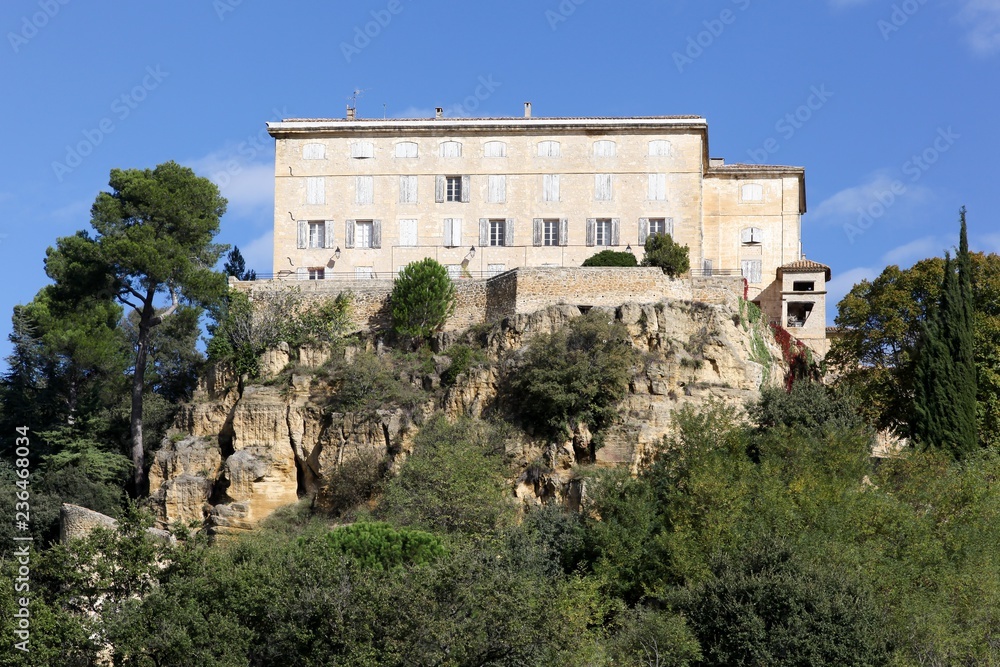 Castle of Lauris in the village of Lauris, Provence, France