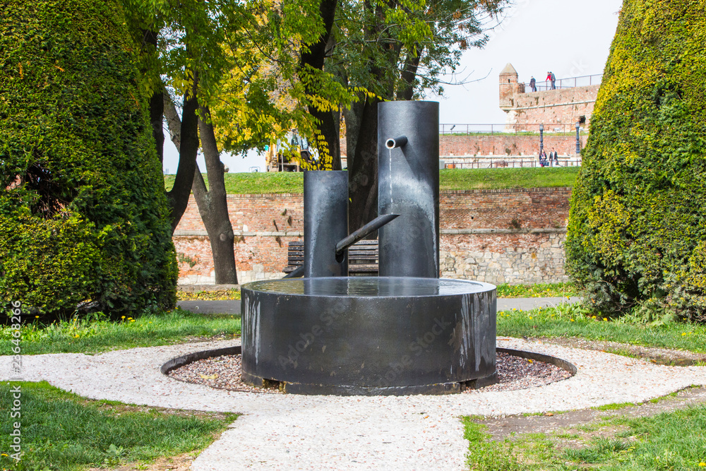 An original fountain in the park in Belgrade. Serbia An original fountain in the park in Belgrade. Serbia