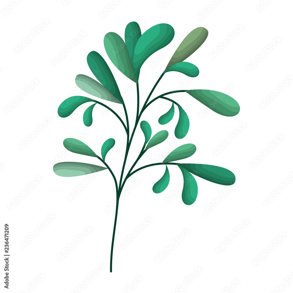branch with leafs isolated icon branch with leafs isolated icon