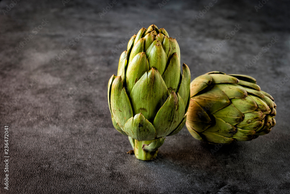 Close-up artichoke in white background Close-up artichoke in white background