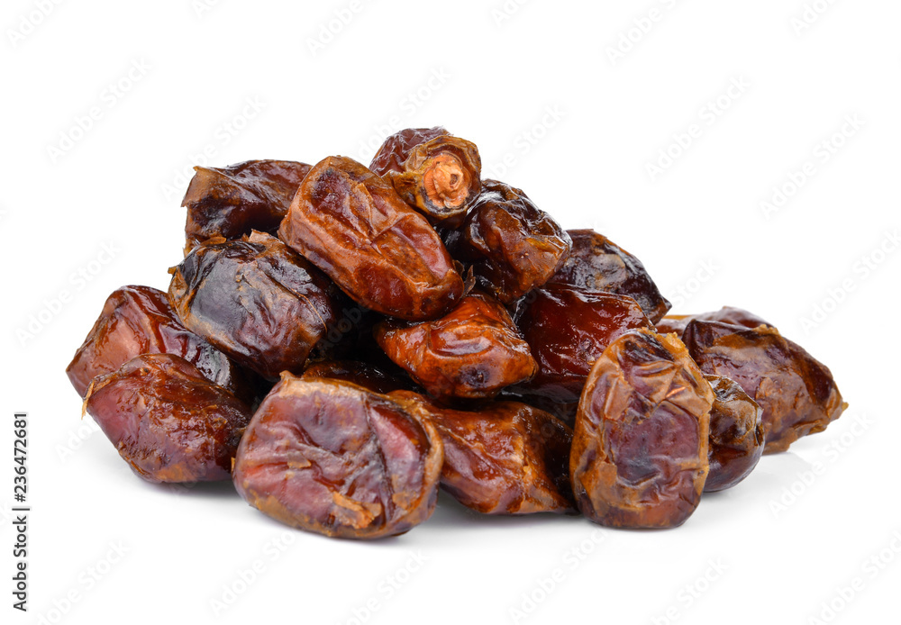 Obraz premium date palm fruit on white background