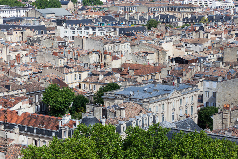 Aerial panorama of Bordeaux
