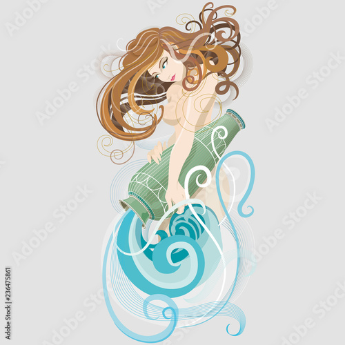 Zodiac sign, Aquarius.